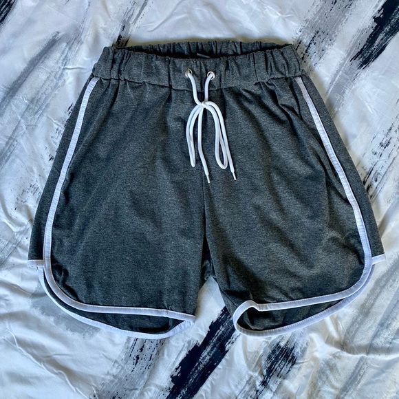 High Rise Cotton Track Shorts - Picture 1 of 5